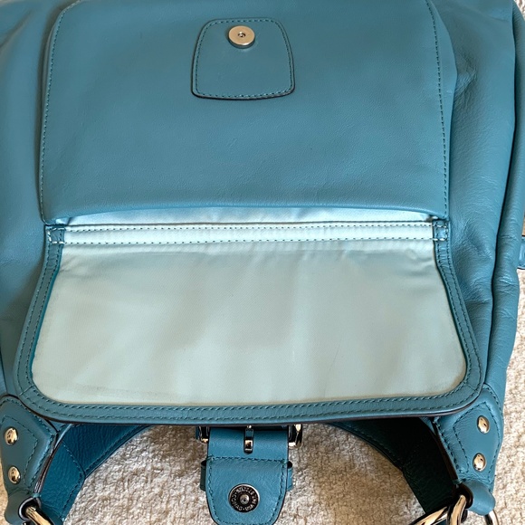 COACH Campbell Vintage Blue Leather Hobo Shoulder Y2K Bag - Picture 6 of 16